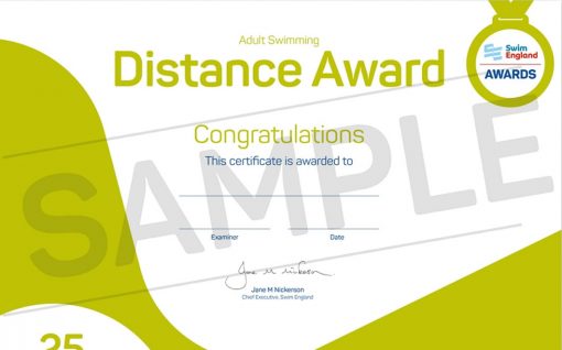 Adult Distance Swimming Award